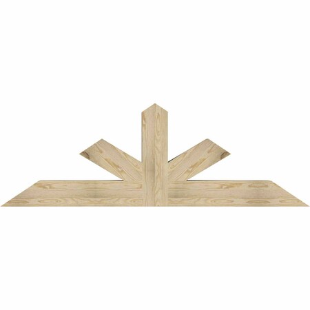 Ekena Millwork Saratoga Rough Sawn Timber Gable Bracket, Douglas Fir, 72"W x 24"H x 6"D x 6"F, 8/12 Pitch GBW072X24X0606SAR00RDF